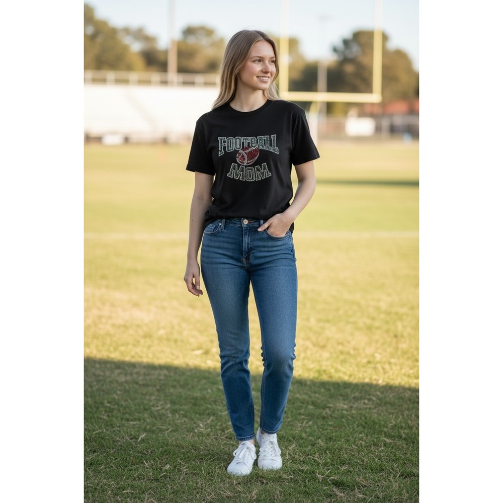 Football Mom Rhinestone t-shirt - Picture 3 of 5